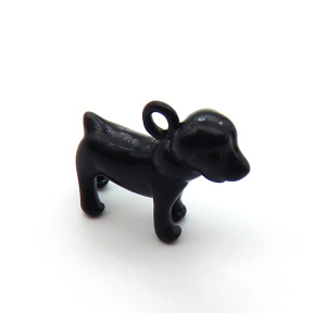 Spray Painted Brass Pendants,Puppy,Mixed Color,13x17mm,Hole:2mm,about 3g/pc,5 pcs/package,XFPC05464avja-L017