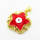 Brass Enamel Pendants,Star and Eye,Plated Gold,Red,Hole:2mm,20mm,about 3.6g/pc,5 pcs/package,XFPC05496aajl-L024