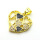 Brass Micro Pave Cubic Zirconia Pendants,with Enamel,Heart,Plated Gold,Black,20mm,Hole:2mm,about 1.5g/pc,5 pcs/package,XFPC05687aajl-L024