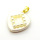 Brass Shell Beads Pendants,with Plastic Imitation Pearls,Heart,Diamond,Plated Gold,White,20mm,Hole:2mm,about 2.7g/pc,5 pcs/package,XFPC05768aajl-L024