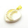 Brass Shell Beads Pendants,with Plastic Imitation Pearls,Heart,Moon,Plated Gold,White,20mm,Hole:2mm,about 2.7g/pc,5 pcs/package,XFPC05775aajl-L024