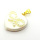 Brass Shell Beads Pendants,with Plastic Imitation Pearls,Heart,Bow Tie,Plated Gold,White,20mm,Hole:2mm,about 2.7g/pc,5 pcs/package,XFPC05805aajl-L024