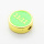 Brass Enamel Slide Charms,Round,Plated Gold,Light Green,10mm,Hole:2mm,about 1.1g/pc,5 pcs/package,XFF01086vail-L017