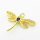 Brass Micro Pave Cubic Zirconia Pendants,Dragonfly,Plated Gold,Royal Blue,22x32mm,Hole:2mm,about 2.5g/pc,5 pcs/package,XFF05871baka-L017