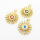 Brass Micro Pave Cubic Zirconia Pendants,with Enamel,Devil's Eye,Plated Gold,Mixed Color,18mm,Hole:2mm,about 2.8g/pc,5 pcs/package,XFPC06277avja-L024