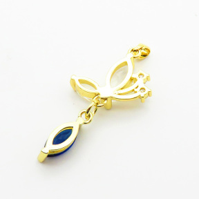 Brass Cubic Zirconia Pendants,Butterfly,Plated Gold,14x19mm,Hole:2mm,about 2.6g/pc,5 pcs/package,XFPC06345aajl-L024