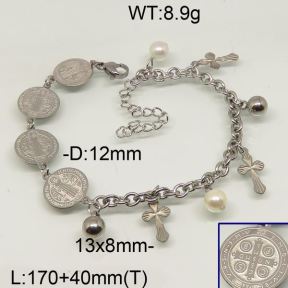 SS Bracelet  6B30024bhva-610