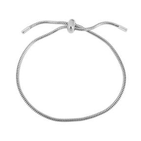 SS Bracelet  For charms DIY, width 2mm, adjustable size  6B2001545aaki-691