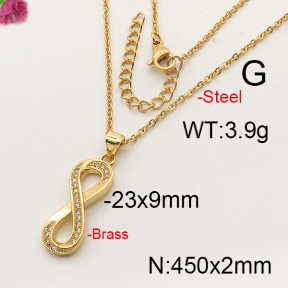 Fashion Brass Necklace  F6N402263bbml-J35