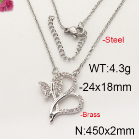 Fashion Brass Necklace  F6N402278bbml-J35