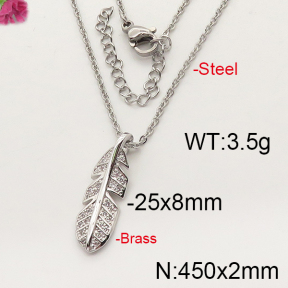 Fashion Brass Necklace  F6N402284vbnb-J35