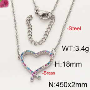 Fashion Brass Necklace  F6N402286vbnb-J35