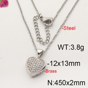 Fashion Brass Necklace  F6N402292vbnl-J35