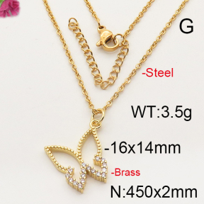 Fashion Brass Necklace  F6N402295bbml-J35
