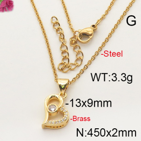Fashion Brass Necklace  F6N402297bbml-J35