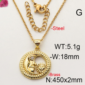 Fashion Brass Necklace  F6N402298vbmb-J35