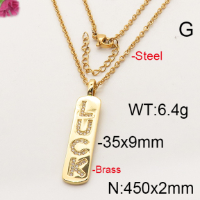 Fashion Brass Necklace  F6N402301bhva-J35
