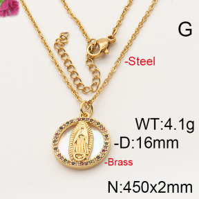 Fashion Brass Necklace  F6N402311vhha-J35