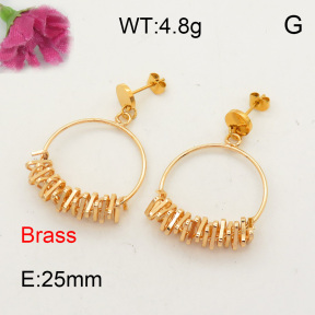 Fashion Brass Earrings  F3E200122vhkb-J48