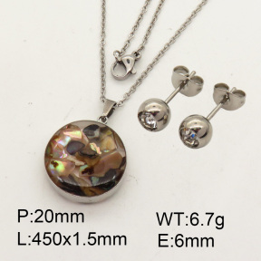 Natural  Abalone Shell  SS Sets  3S0008768aakl-Y008