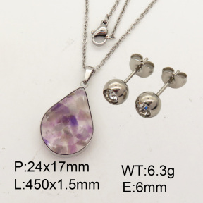 Natural  Amethyst  SS Sets  3S0008788aakl-Y008