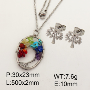 Natural  Multi-Colored Mixed Stone  SS Sets  3S0008805aajo-Y008