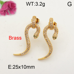 Fashion Brass Earrings  F3E401588bbov-L017
