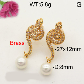 Fashion Brass Earrings  F3E401590bhva-L017