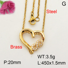 Fashion Brass Necklace  F3N402064baka-L017