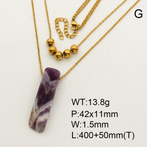 Natural Amethyst SS Necklace  FN0000671vbnb-900