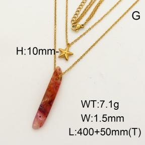 Natural Agate SS Necklace  FN0000750vbnl-900