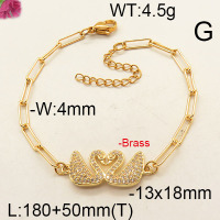 Fashion Brass Bracelet  F6B403693vhha-J111