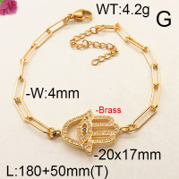 Fashion Brass Bracelet  F6B403754vhha-J111