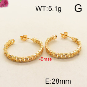 Fashion Brass Earrings  F6E402518vhha-J111