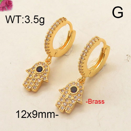 Fashion Brass Earrings  F6E402616bhbl-J111