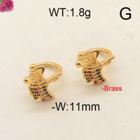 Fashion Brass Earrings  F6E402623vbpb-J111