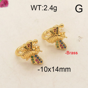 Fashion Brass Earrings  F6E402624vbpb-J111