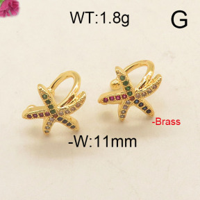Fashion Brass Earrings  F6E402626vbpb-J111