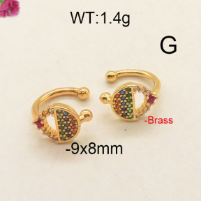Fashion Brass Earrings  F6E402644vbpb-J111