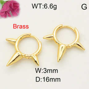 Fashion Brass Earrings  F3E200127ablb-L017