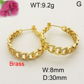 Fashion Brass Earrings  F3E401722bhia-L017
