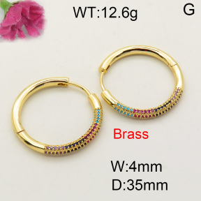 Fashion Brass Earrings  F3E401724ahlv-L017