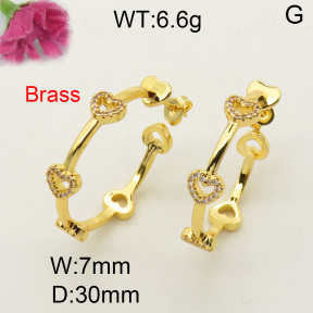 Fashion Brass Earrings  F3E401727bbov-L017