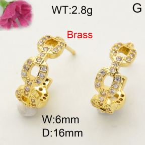 Fashion Brass Earrings  F3E401760vbnb-L017