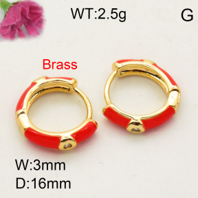 Fashion Brass Earrings  F3E401770vbmb-L017
