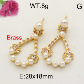 Fashion Brass Earrings  F3E401791vhov-L017