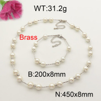 Glass Bead  Fashion Brass Sets  F3S005999vhlo-J116