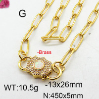 Fashion Brass Necklace  F6N402516ahpv-J40