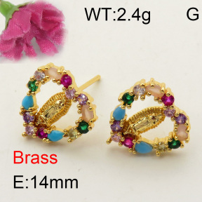 Fashion Brass Earrings  F3E401799vbmb-L002