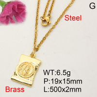 Fashion Brass Necklace  F3N402635vail-L002